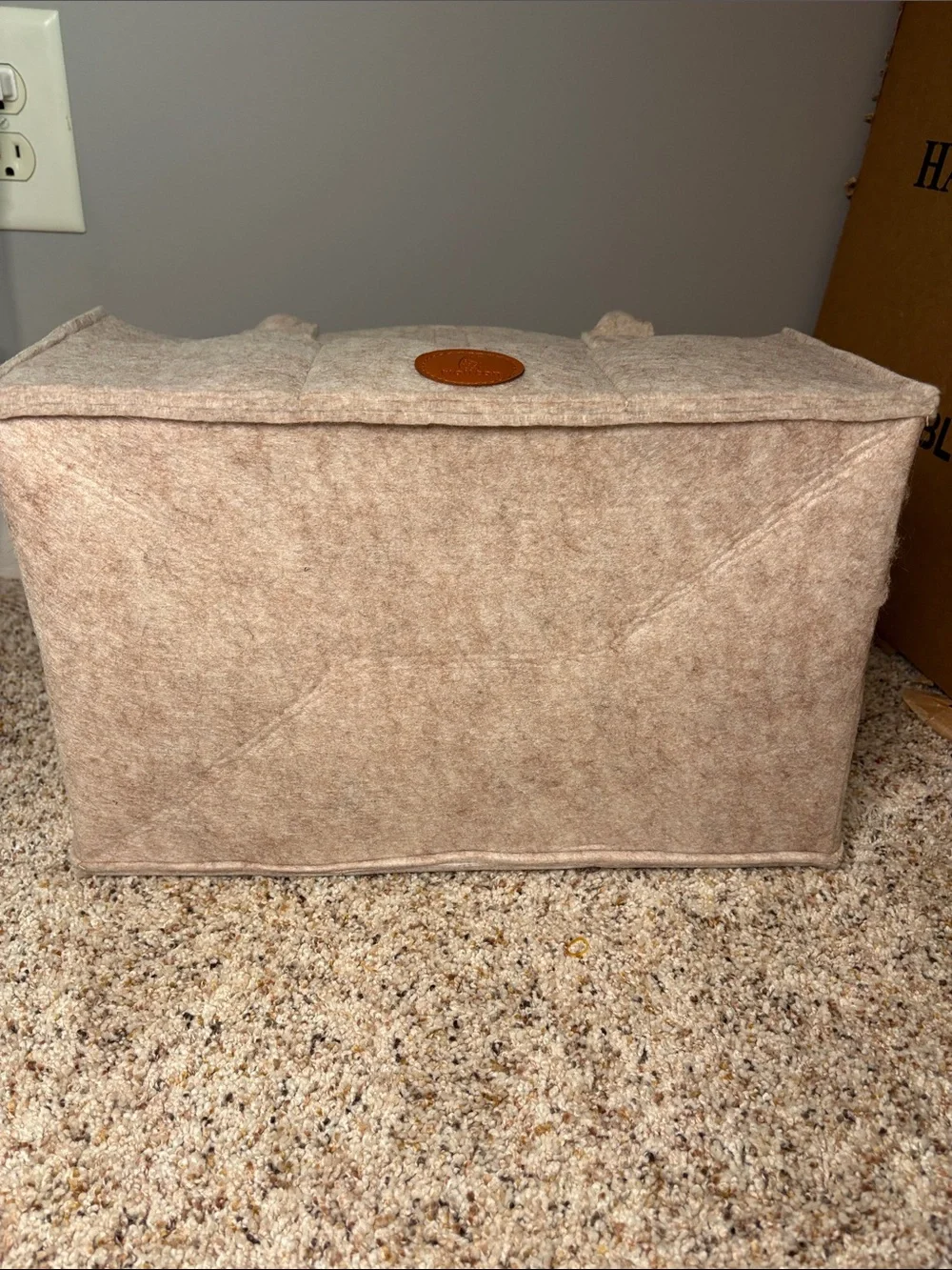 Maliton Felt Organizer Tote in Light Beige
